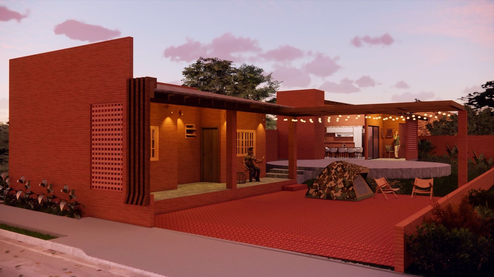 Projeto arquitetônico sustentável em desenvolvimento